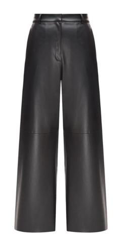 Chic Wide-Leg Faux Leather Trousers