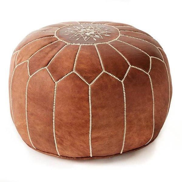 Pouf berbère en cuir